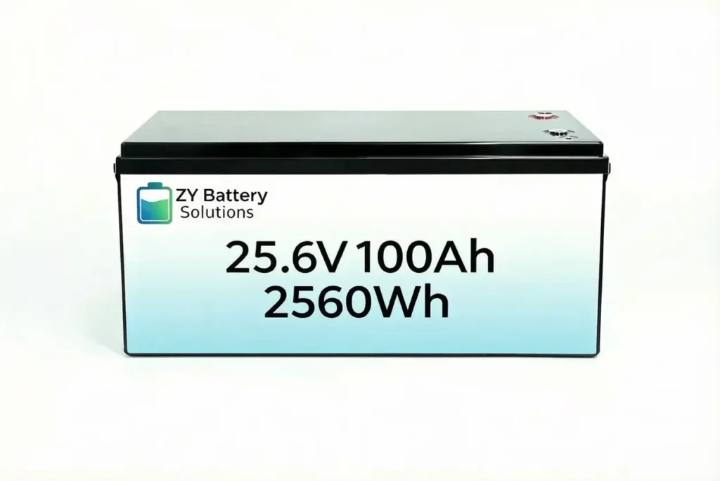 LiFePo4 25.6V100Ah, nominal voltage 25.6V, nominal capacity:100Ah
