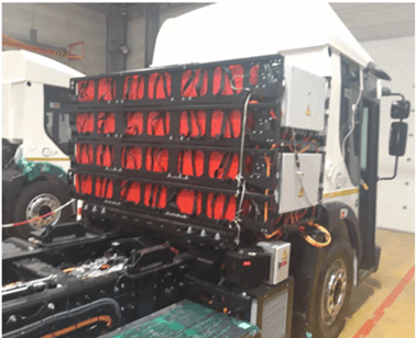 E-truck battery system, use powermodule-12.8V150Ah, system voltage 614.4V, capacity 150Ah